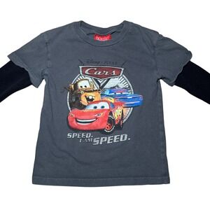 Vintage Disney Pixar Cars Lightning McQueen Mater Long Sleeve Shirt Kids Size XS